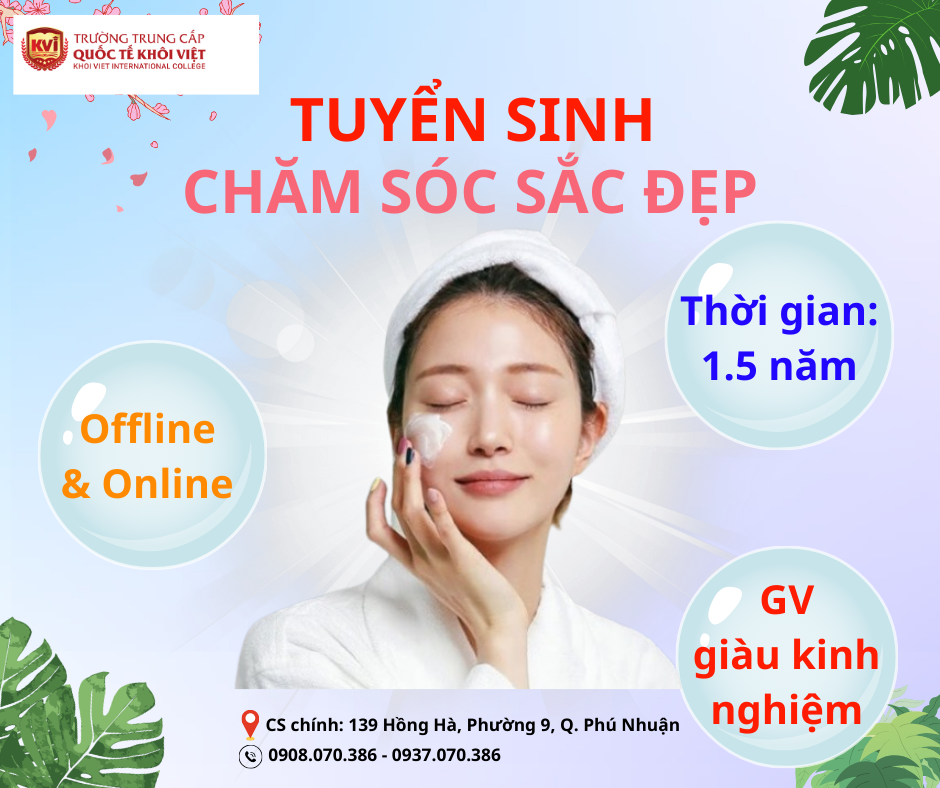 Tuyển sinh khóa học Trung cấp Chăm sóc sắc đẹp 2025